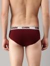 ONN Men Pack Of 2 Maroon Pure Cotton Basic Briefs