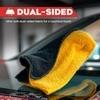 STACIA Car Accessices Cleaning 800 GSM Microfiber Towel for Car Cleaning and Detailing - Dual Sided, Extra Thick Plush Microfiber Cloth  (PACK OF 1)
