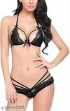 PIBU -Women Net Lace Self-Design Baby Doll Set ( Pack of 3 ) ( Color : Black,Pink,Yellow ) ( Size : M )