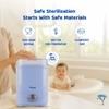 BUMTUM 6 Bottle Sterilizer For Baby Milk Bottles | Sterilizer For Feeding Bottles | Sterilizer Machine | Sterilizer Hand| Sterilizer tongs (Blue)