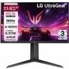 LG 24GS65F Smartchoice 60.47cm (23.8Inch) Ultragear FHD (1920x1080) IPS Gaming Monitor, 180Hz, 1ms, NVIDIA G-SYNC Compatible, AMD FreeSync, DP, HDMI, Tilt/Height/Pivot Adjustable, Anti-Glare (Black)