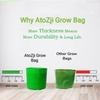 ATOZJI UV Resistant 260 GSM Round Green Colour Grow High Density Polyethylene 12x12 Bags Suitable for Terrace & Vegetable Gardening (Pack of 1)