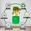 ATOZJI UV Resistant 260 GSM Round Green Colour Grow High Density Polyethylene 12x12 Bags Suitable for Terrace & Vegetable Gardening (Pack of 1)