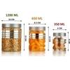 spandan premium  Plastic Container Set (SILVER, Set of 18) (1200, 650, 350 ML)