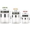 spandan premium  Plastic Container Set (SILVER, Set of 18) (1200, 650, 350 ML)
