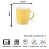 Clay Craft Fine Ceramic Printed Milk/Coffee Mugs- Set of 2 - 350 ml each - For Home & Office Use