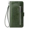 Trounce Zipper Series Faux Leather Green Wallet Flip Case Mobile Cover    For  Xiaomi Redmi  Note 5 Pro