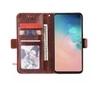 Trounce Zipper Series Faux Leather Brown Wallet Flip Case Mobile Cover    For  LG Q Stylus
