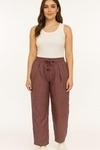 ROYAL -20 Women's Wide Leg Pants, Elastic Waist with Drawstring, Linen Blend, Casual Loose Fit