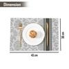 HOKIPO PVC Washable 4 Pieces Dining Table Mats - 45x30 cm