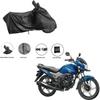 RiderShine Waterproof Two Wheeler Cover for Honda (CB Shine SP, Black)