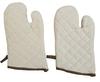 Inditradition 100% Cotton Padded Oven Gloves | Heat Resistant, Washable, Pack of 2 (Beige)