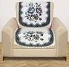 RRC Velvet Floral Quilted Sofa Cover Set 4 Seater | Premium Quilted Sofa Slip Cover,Seat & Back Cover,8 Piece Sofa Covers