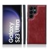 Excelsior Premium PU Leather Back case Cover with 360 Degree Full Body Protection | Shockproof for Samsung Galaxy S23 Ultra (Red)