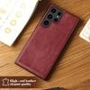 Excelsior Premium PU Leather Back case Cover with 360 Degree Full Body Protection | Shockproof for Samsung Galaxy S23 Ultra (Red)