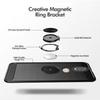 Unistuff Back Case Cover for Nokia 7.1 with Magnetic Kickstand | Premium Matte Finish | Camera Bump Protection | Rubberized Ring Cover - Night Black, 76114