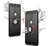 Unistuff Back Case Cover for Nokia 7.1 with Magnetic Kickstand | Premium Matte Finish | Camera Bump Protection | Rubberized Ring Cover - Night Black, 76114