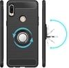 Unistuff Back Case Cover for Mi Redmi Y3, Mi Redmi 7 with Magnetic Kickstand | Premium Matte Finish | Camera Bump Protection | Rubberized Ring Cover - Night Black, 76186