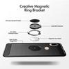 Unistuff Back Case Cover for Mi Redmi Y3, Mi Redmi 7 with Magnetic Kickstand | Premium Matte Finish | Camera Bump Protection | Rubberized Ring Cover - Night Black, 76186