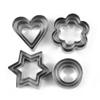 Urban Buy Stainless Steel SS Pizza Cutter With Cookie Cutter Stainless Steel Cookie Cutter with 4Shape & Multicolour, (Pack of 2)