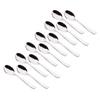 URBAN BUY Plastic 8 Pieces Measuring Cups and Spoon Set With Stainless Steel 12 Pcs Coffee Spoon Set and Multicolour, Pack of 2