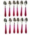 Urban Buy Stainless Steel Dinner Handle Spoon/Table Handle Spoon Set of 6 and, MultiColour (Pack of 2)