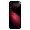 GADGETSWRAP Printed Vinyl Skin Sticker for Samsung Galaxy Z Flip 3 - Red Swirl