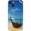 GADGETSWRAP Printed Vinyl Skin Sticker for iPhone 15 Plus - Thailand Beach Shore Boat