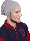 Creature Cotton Slouchy Beanie with Ring for Men and Boys (Light Grey)