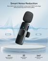 Tart  K9 Dual Wireless Mic with Receiver for Clear Audio Video Recording