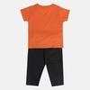 MINI KLUB Knit Elastic Top And Bottom-Orange/Black