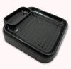 Inpro Stylish Plastic Plates in 12 Black Color for Serving Snacks / Light Weight Plates / Pasta plate / Serving plate- Plastic Snacks plates-half plates-plastic kitchen crockery or parties Set of 12 Black Snacks Plastic Plates (Set Of 12 Plates).