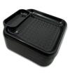 Inpro Stylish Plastic Plates in 12 Black Color for Serving Snacks / Light Weight Plates / Pasta plate / Serving plate- Plastic Snacks plates-half plates-plastic kitchen crockery or parties Set of 12 Black Snacks Plastic Plates (Set Of 12 Plates).