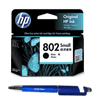 HP 802 Small Black Original Ink Cartridge With ITGLOBAL 3in1 Multi-Function Pen