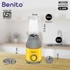 Benito PRESSIO Nutri Mixer 550 watt Mixer Grinder with 2 Jars | Durable Shockproof ABS Body | Powerful Motor with Advanced Grinding Technology | Elegant Yellow & Grey Finish come with 1-Year Warranty