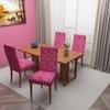 Dream Care Chair Protector Dining Table Chair Cover Set of 4 & Elastic Stretchable Office Chair Cover Protector, Design 40