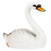 Wonderland White Resin Swan Statue - 35.6 x 15.2 cms