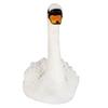 Wonderland White Resin Swan Statue - 35.6 x 15.2 cms