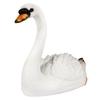 Wonderland White Resin Swan Statue - 35.6 x 15.2 cms