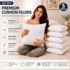 EMBROCO Cushion Set | Premium Soft Microfiber Cushion Filler Pack of 5 | Sofa Cushion, Cushion for Living Room, Cushions. Cushion