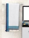 Athom Trendz Waffle Border White Cotton Bath Towel 75 x 150 cm (Pack of 5) ATZ-BT-A-C5