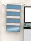 Athom Trendz Blue Diamond Flower Cotton Bath Towel 75 x 150 cm (Pack of 2) ATZ-BT-H-C2