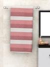 Athom Trendz 100% Premium Cotton Lightweight Quick-Dry & High Absorbant Bath Towel, Modern Checks Pink -75x150 Cm (Pack Of 4) ATZ-BT-P-C4