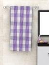 Athom Trendz 100% Premium Cotton Lightweight Quick-Dry & High Absorbant Bath Towel, Pin Stripes Purple -75x150 Cm (Pack Of 5) ATZ-BT-S-C5