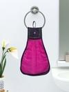 Athom Trendz Pink Loop Hanging Cotton Washbasin Napkin/Hand Towel 28 x 45 cm