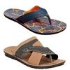 Genial Men's Combo Pack of 2 Slippers