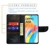 A D Enterprises Net Black Flip Cover for Oppo A58 4G | Magnetic Case | Shock Absorbent | Flip Cover Oppo A58 4G