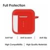 Brain Freezer Front & Back Case for Boat 141 / 148 Silicon Airdopes TWS Cover Earbuds Not Included (Only Cover) (Red)