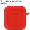 Brain Freezer Front & Back Case for Boat 141 / 148 Silicon Airdopes TWS Cover Earbuds Not Included (Only Cover) (Red)