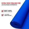 PowerMax Fitness YE6-1.1-BL 6mm Thick Premium Exercise Yoga Mat for Gym Workout [Ultra-Dense Cushioning, Tear Resistance & Water Proof] Eco-Friendly Non-Slip Yoga Mat for Gym and Any General Fitness